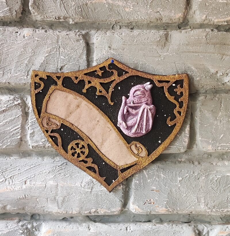 petite plaque bebe dragon violet
