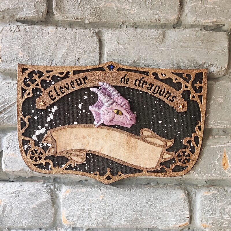 grande plaque dragon violet